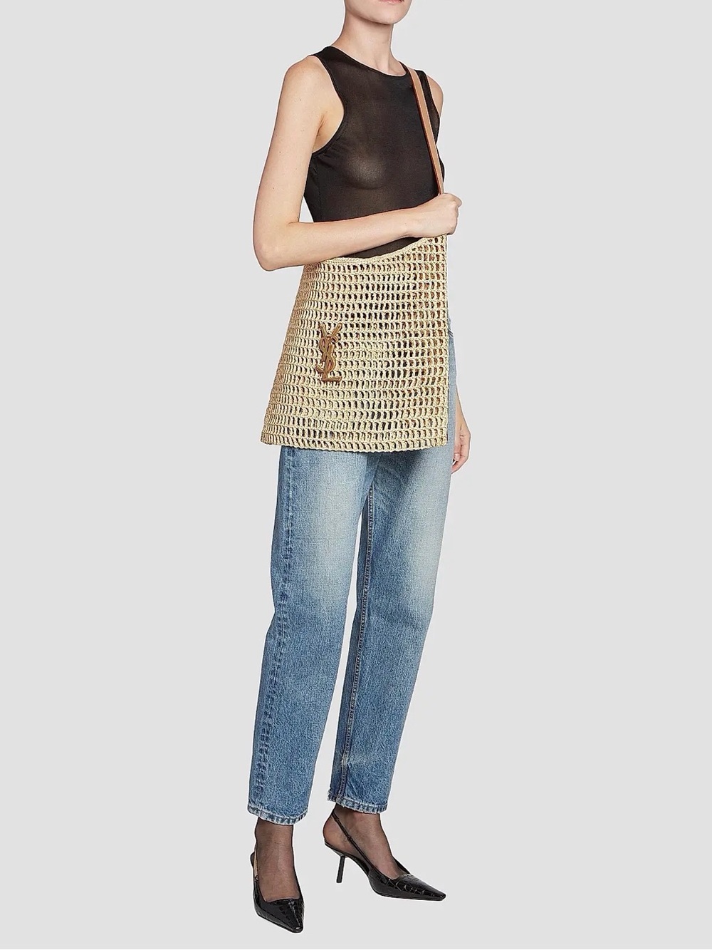 Saint Laurent Raffia Tote
